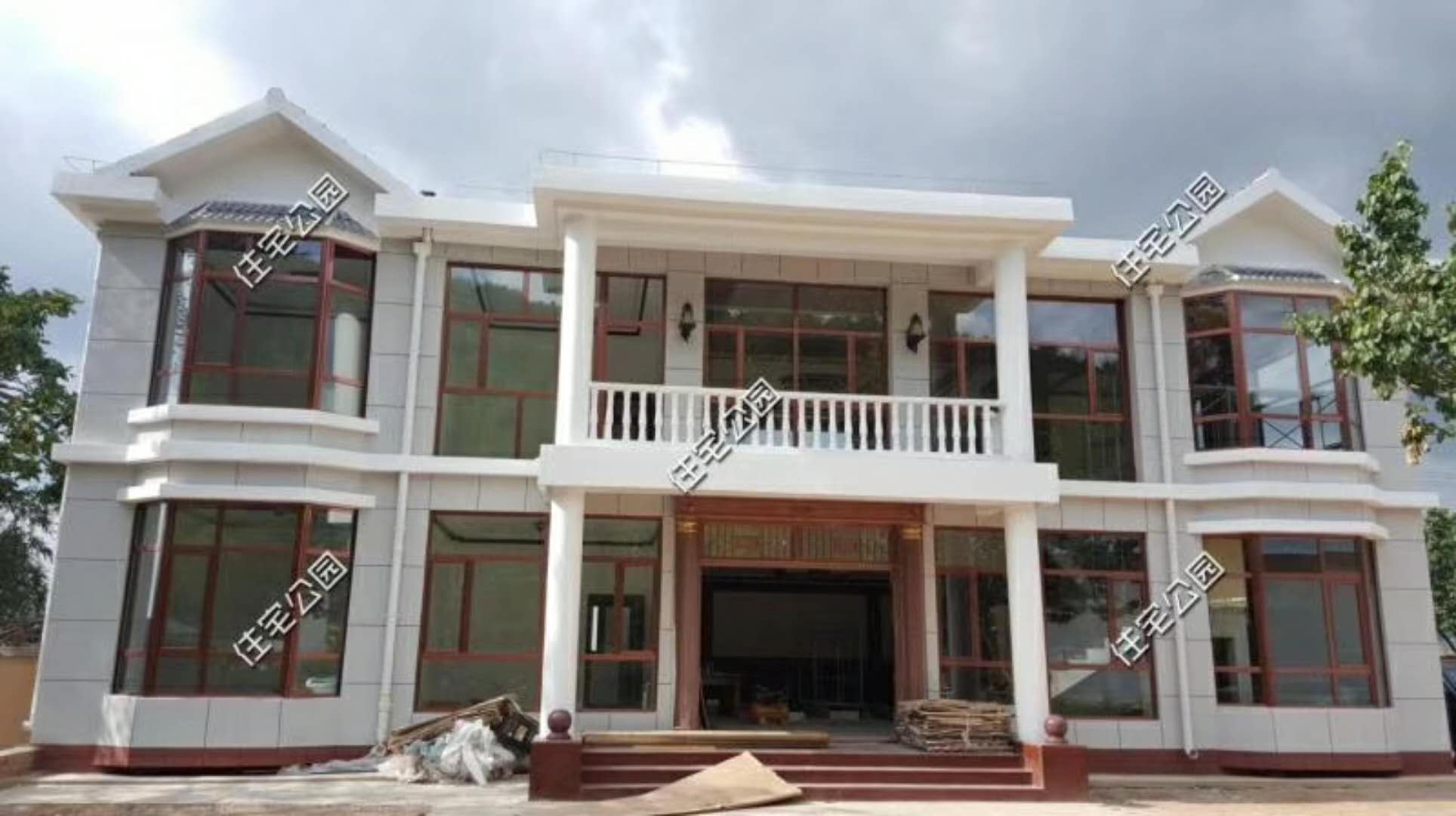 农村用树脂瓦盖房的效果图,现在农村盖房怎么设计