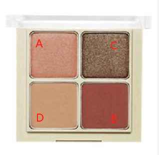 眼妆教程卡姿兰眼影哑光四色,3ce四色全哑光眼影盘眼妆教程