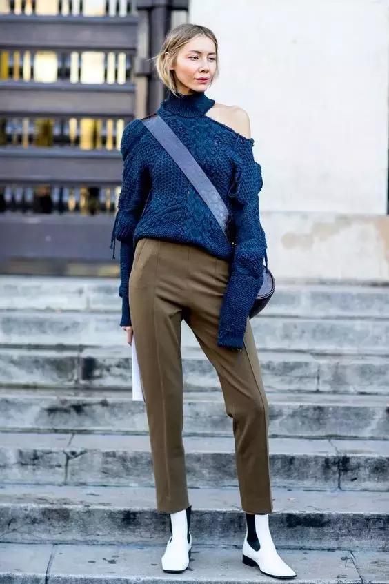 显瘦秋季针织衫时髦,针织衫怎么穿出高街感
