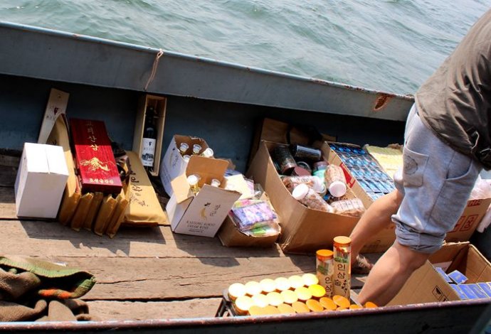 中朝边境美丽的风景,中朝边境桃花盛开的地方