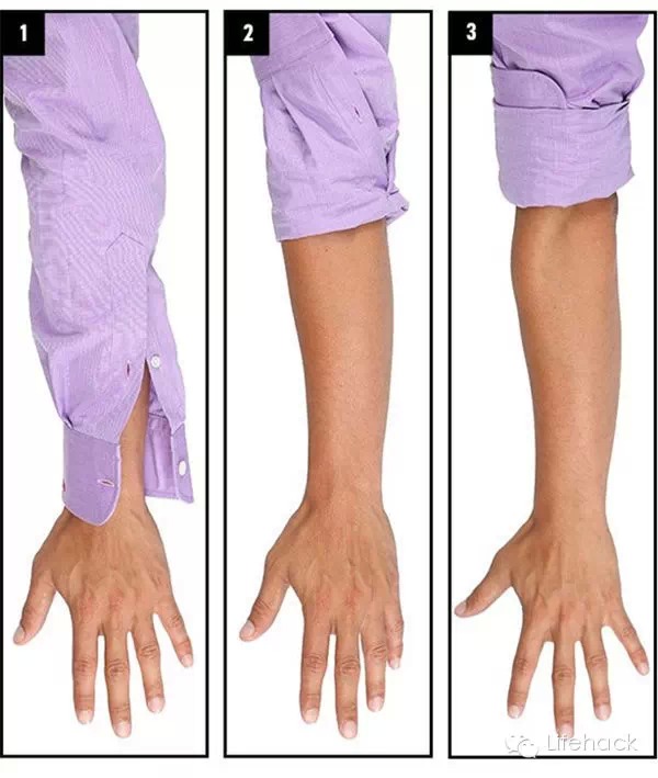 长袖衬衫怎么卷袖子好看,男士衬衫怎么卷袖子