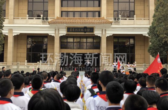 唐山冀东烈士陵园学生扫墓,唐山红色革命烈士陵园