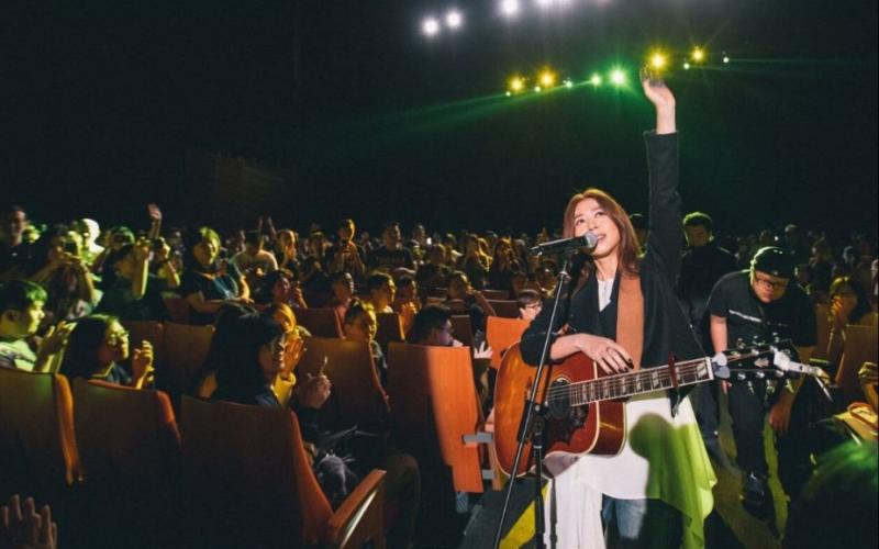 陈绮贞演唱会给歌迷话筒,陈绮贞音乐节唱哭