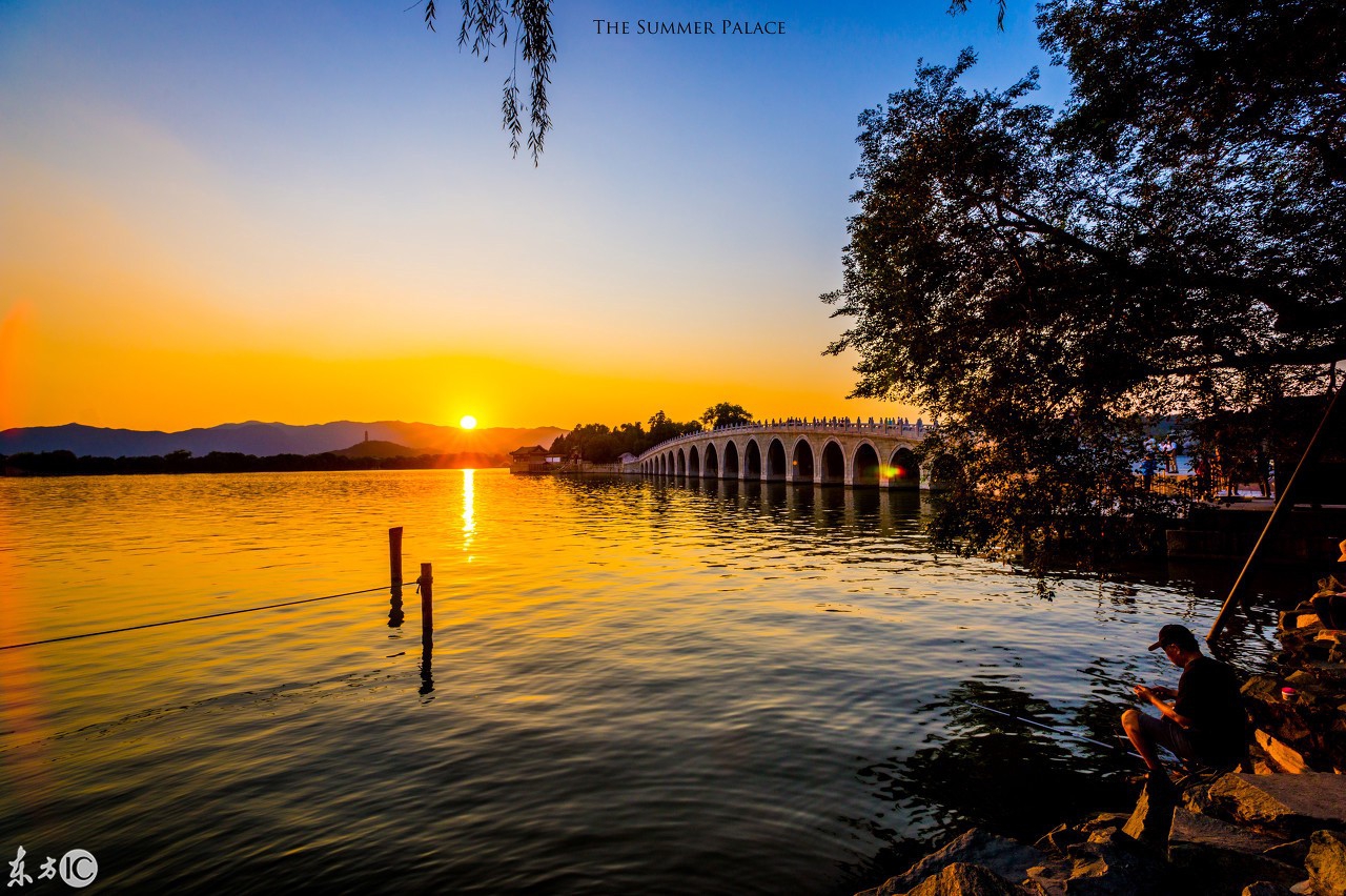 北京颐和园泛舟昆明湖,颐和园昆明湖秋景