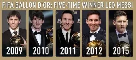 金球奖典礼梅西7次金球奖画面,梅西第7次夺得金球奖