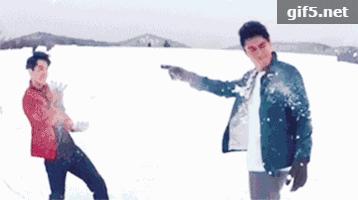 胡歌霍建华最美的场景视频,胡歌霍建华冬天游玩