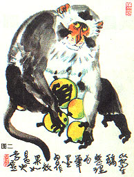 国画猴子作品寓意,国画猴子的基本画法