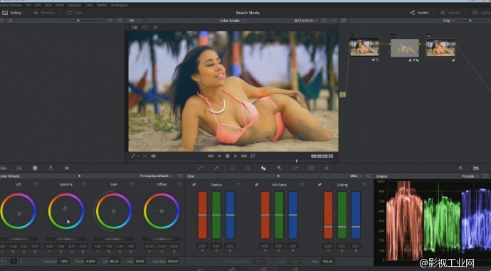 davinciresolve调色台如何使用,davinciresolve怎么调整清晰度