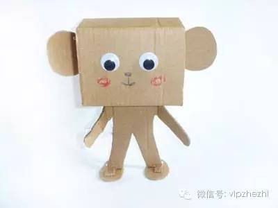 用纸盒做的小猴子,小猴子纸盒