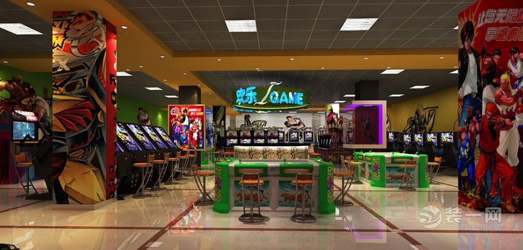 苏州电玩城装修设计,电玩城装修有什么风格
