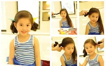 怎么给小女孩扎辫子简单教程,给孩子扎辫子慢教程简单