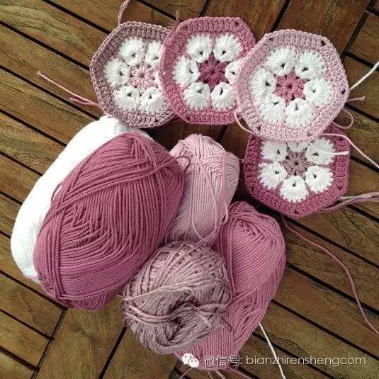 非洲菊拼花的钩针图解,非洲菊拼花钩针教程