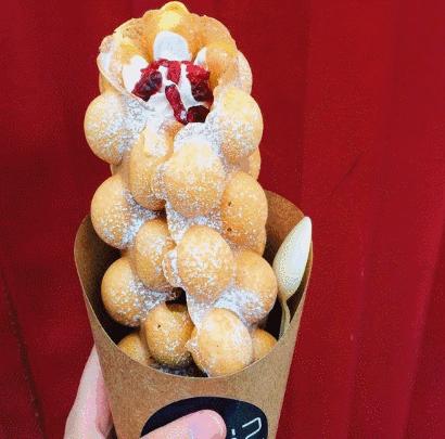 在香港吃到了正宗的港式鸡蛋仔,上海最好吃的鸡蛋仔