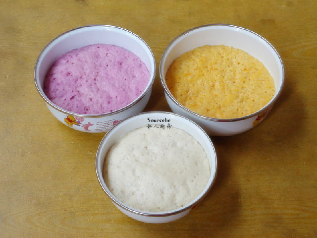 多彩馒头图片,玫瑰馒头花样