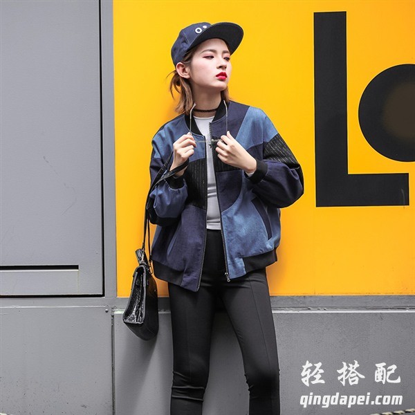 棒球衣女外套穿搭,棒球衣外套女高腰
