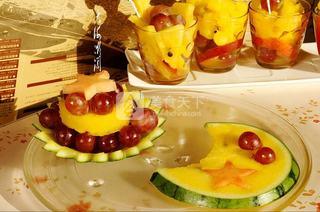 水果杯做法摆摊,水果杯子