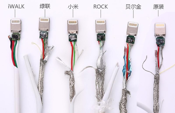 安克数据线与苹果数据线拆解,iphone数据线耐用测试