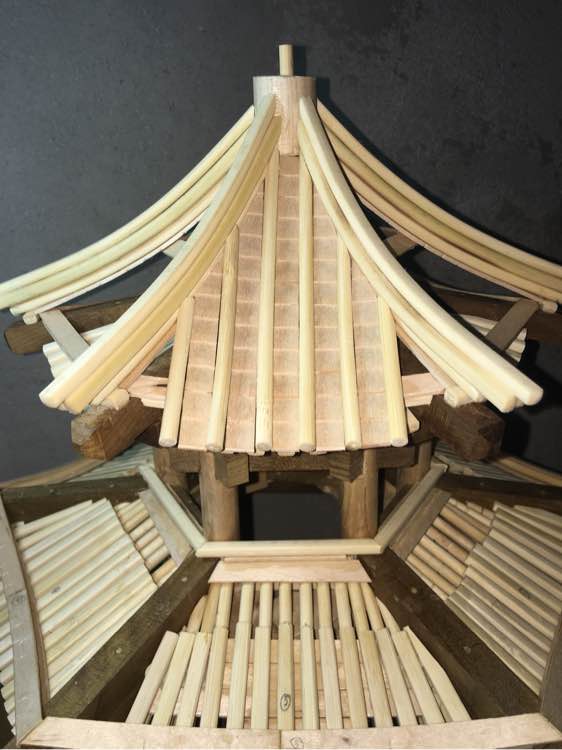 看了古建筑然后就自己动手制作一个亭子，快来学习哦