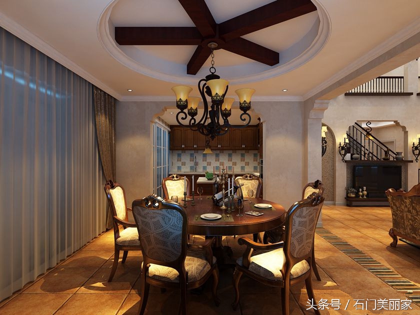石家庄易水龙脉254平米别墅美式风格典雅韵律