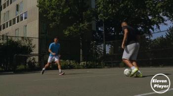 1vs1变向射门,足球技巧过人1对1