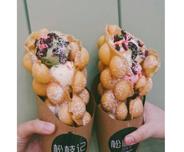 松枝记鸡蛋仔冰淇淋呼和浩特,松枝记鸡蛋仔冰淇淋萧山银泰