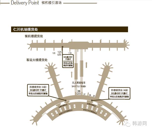 韩国仁川机场免税店取货处,韩国免税店取货流程