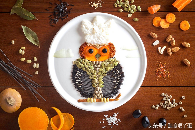 用米粒做图案,女孩用风景图做头像