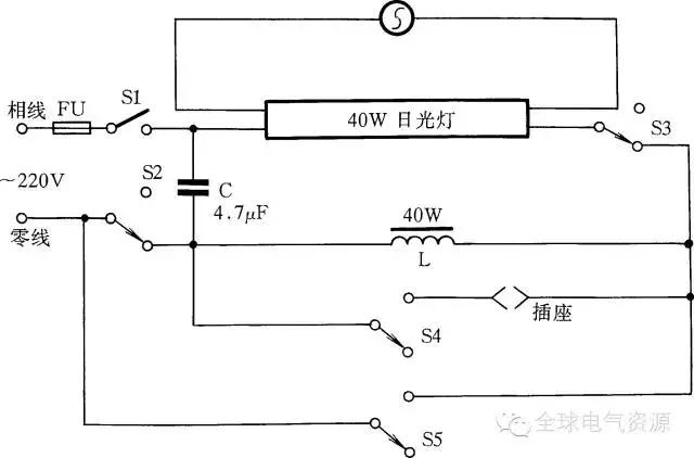 雷士灯具客厅灯接线图,灯具分控器怎么接线图