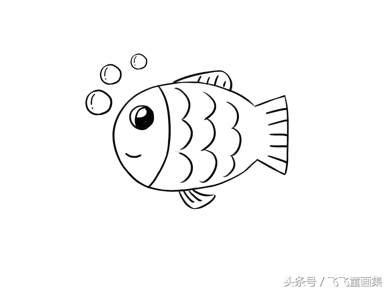 画小鱼小虾简笔画,小鱼的简笔画怎么画
