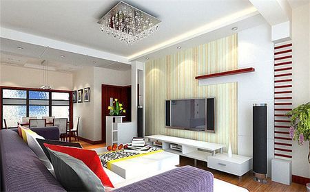 惊艳的客厅背景墙,小户型客厅装修图电视背景墙