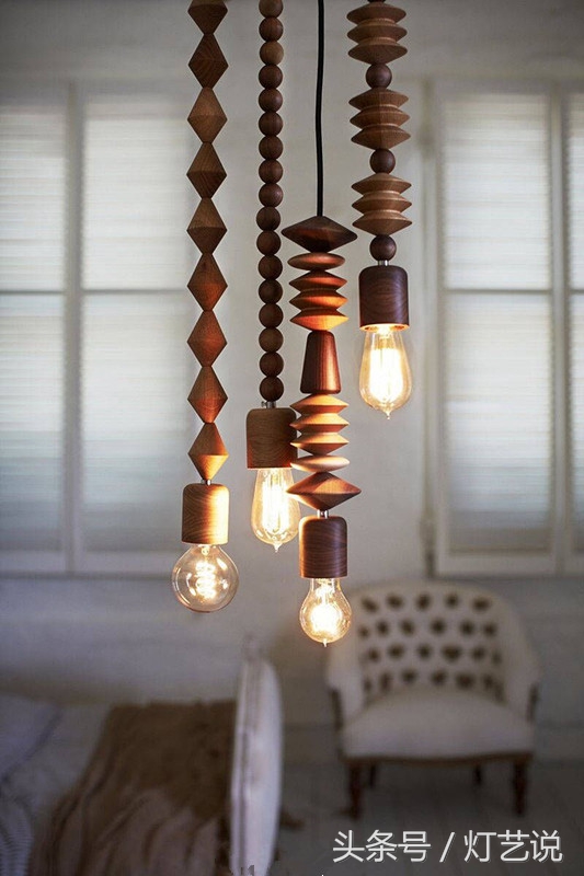 简单又好看的木头灯,原木风禅意复古灯的创意阐述