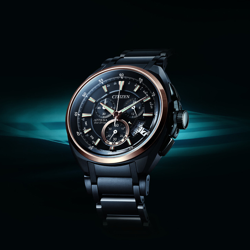 西铁城光动能电波计时腕表,光动能手表西铁城旅行