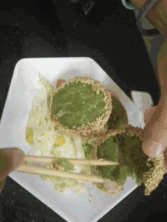 老式绿茶饼,清爽绿茶饼