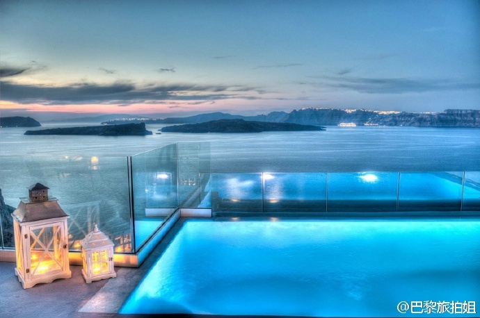 圣托里尼酒店多少钱一晚,圣托里尼大理酒店无边泳池