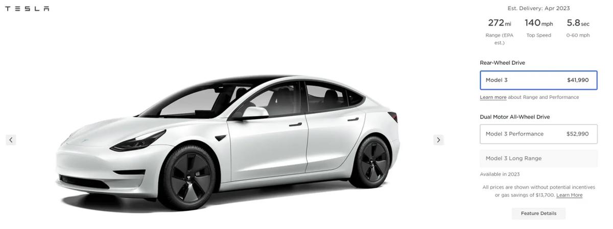 2022年特斯拉model3预计降价时间,特斯拉美国涨价还是降价