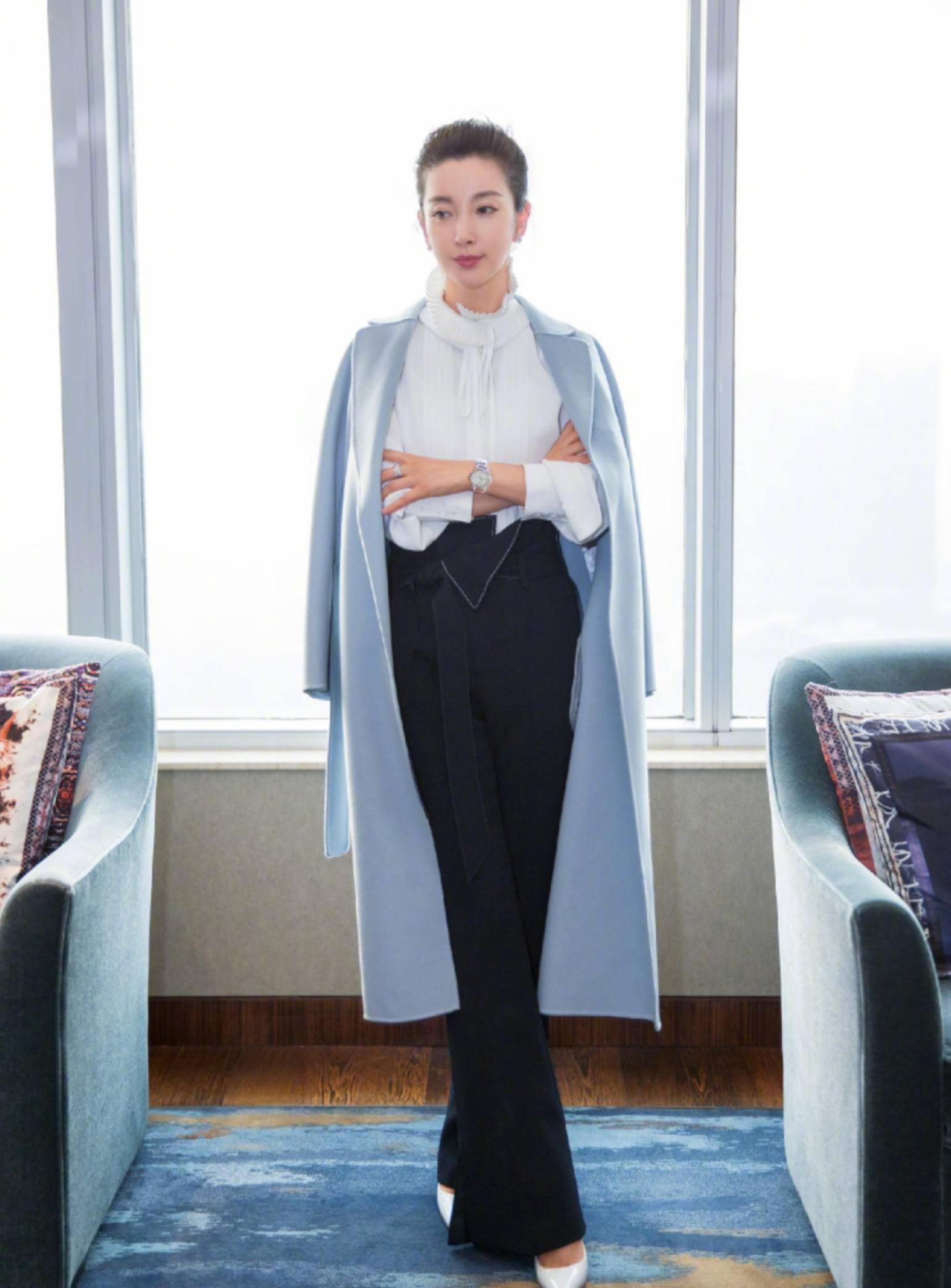 李冰冰粉色针织长裙,李冰冰惊艳穿裙