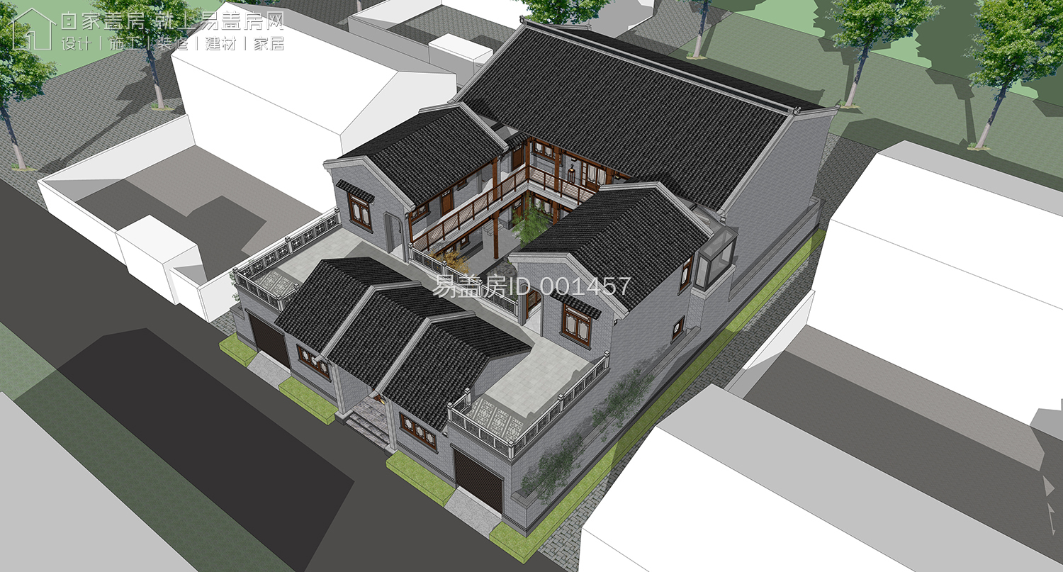 20套最全中式四合院大全,最经典的中式两层四合院