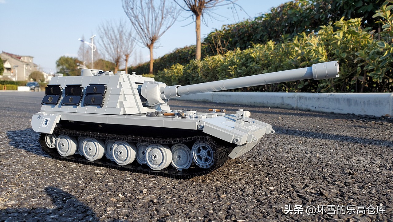 全冠积木斯图亚坦克测评,德国e100坦克积木