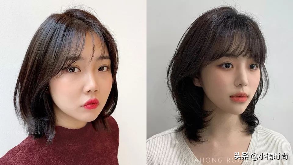 韩国空气烫长发发型,清爽韩国发型