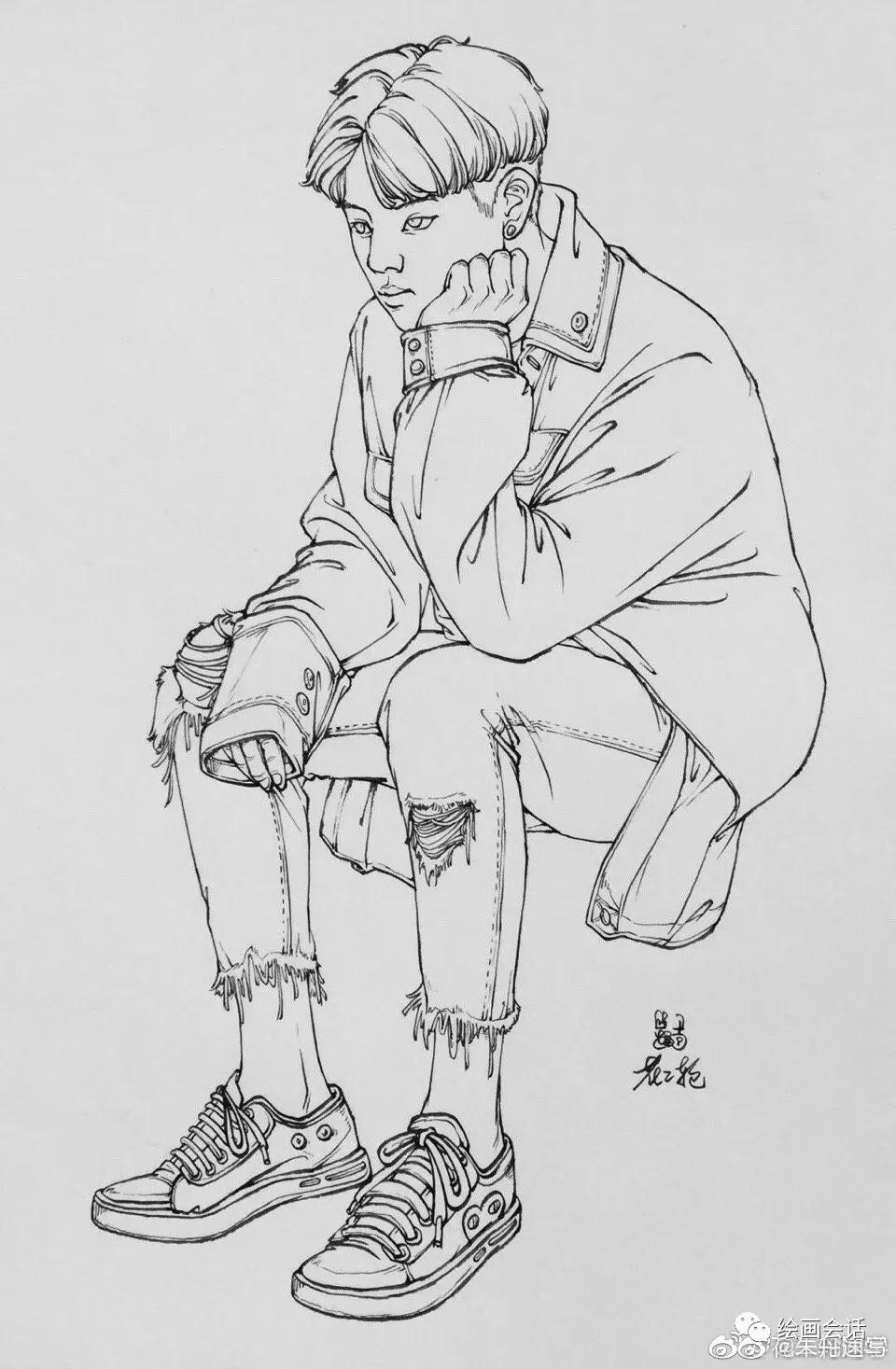 简单钢笔山水速写临摹图片,钢笔速写临摹推荐