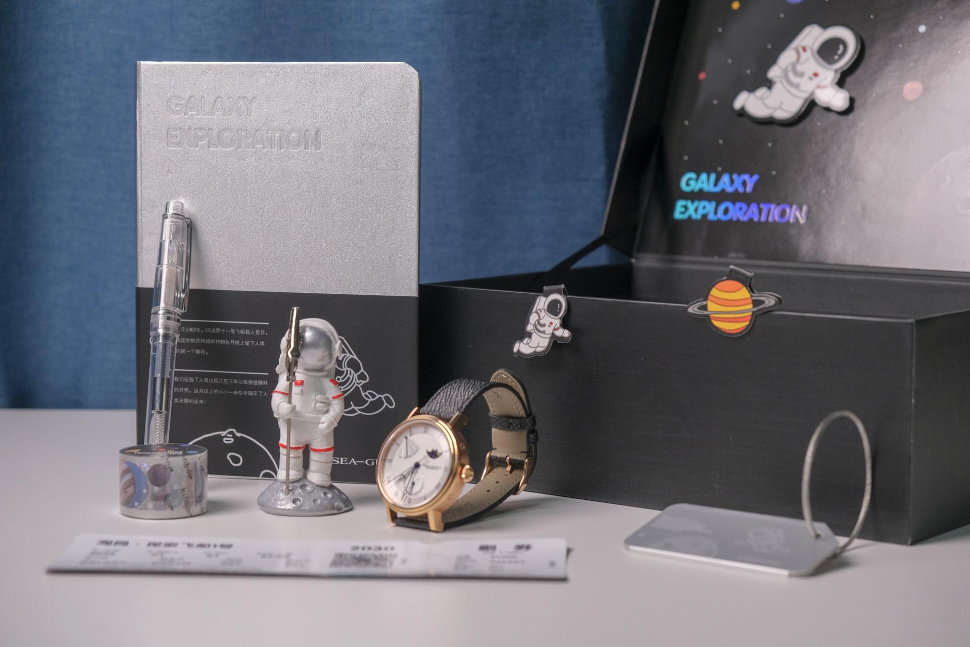 海鸥月相文创礼盒龙年,海鸥月相腕表文创礼盒