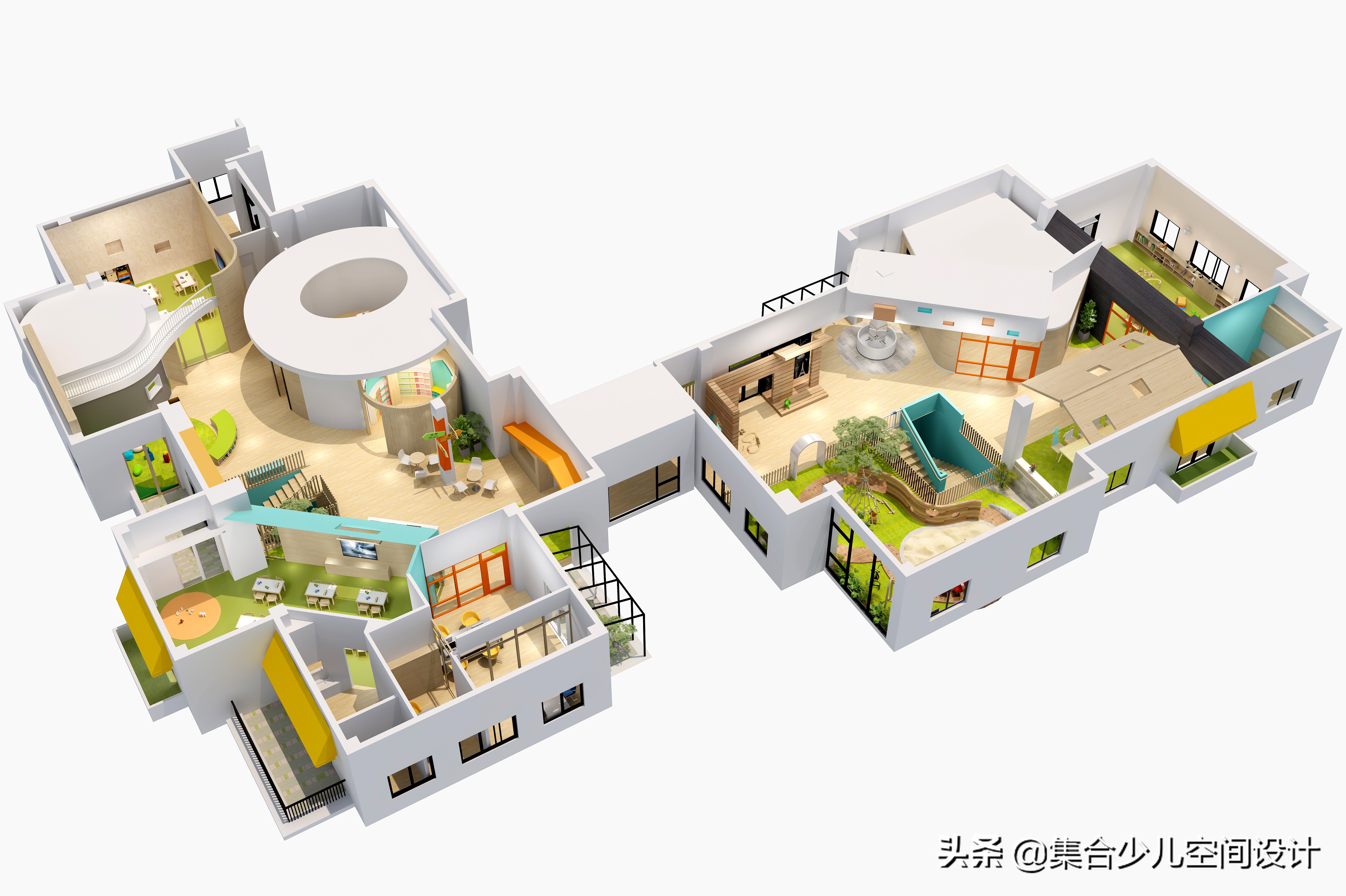 小型早教托育中心设计效果图,孩子的第二个家