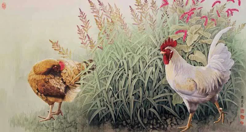 现代工笔重彩人物画,当代工笔重彩人物画