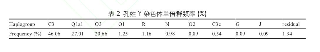 孔氏家族的C类型和Q类型