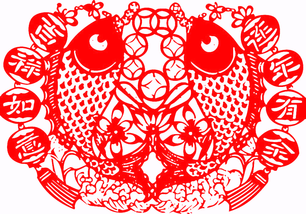 对称图形剪纸窗花,民俗窗花介绍