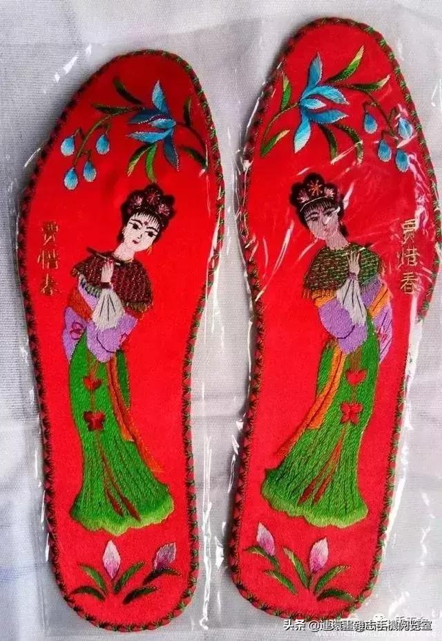 鞋垫绣花制作教程全过程,陕北民间纯手工鞋垫绣花