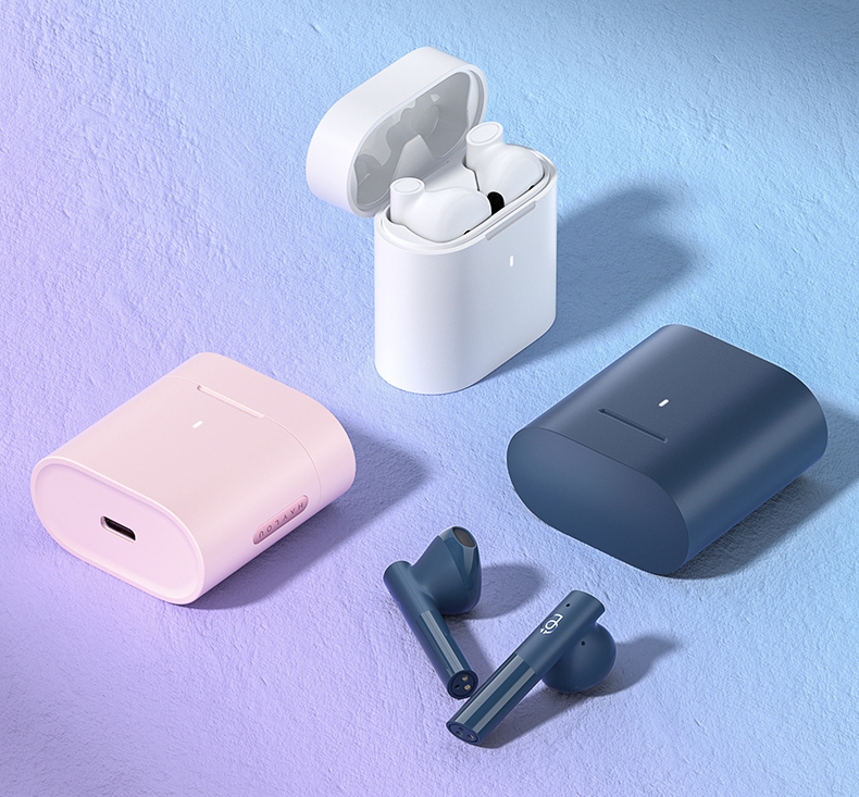 moripods耳机开箱蓝色,hayloumoripods蓝牙无线耳机测评