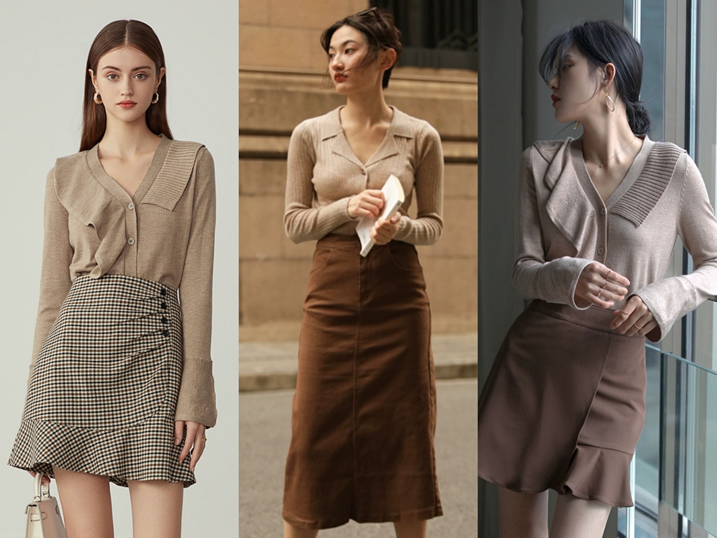 天气冷暖怎么穿衣服显瘦,天气越来越冷的穿衣搭配