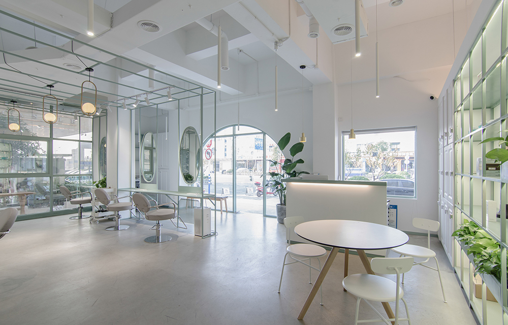 成都美发店怎么装修,成都美发店铺装修设计