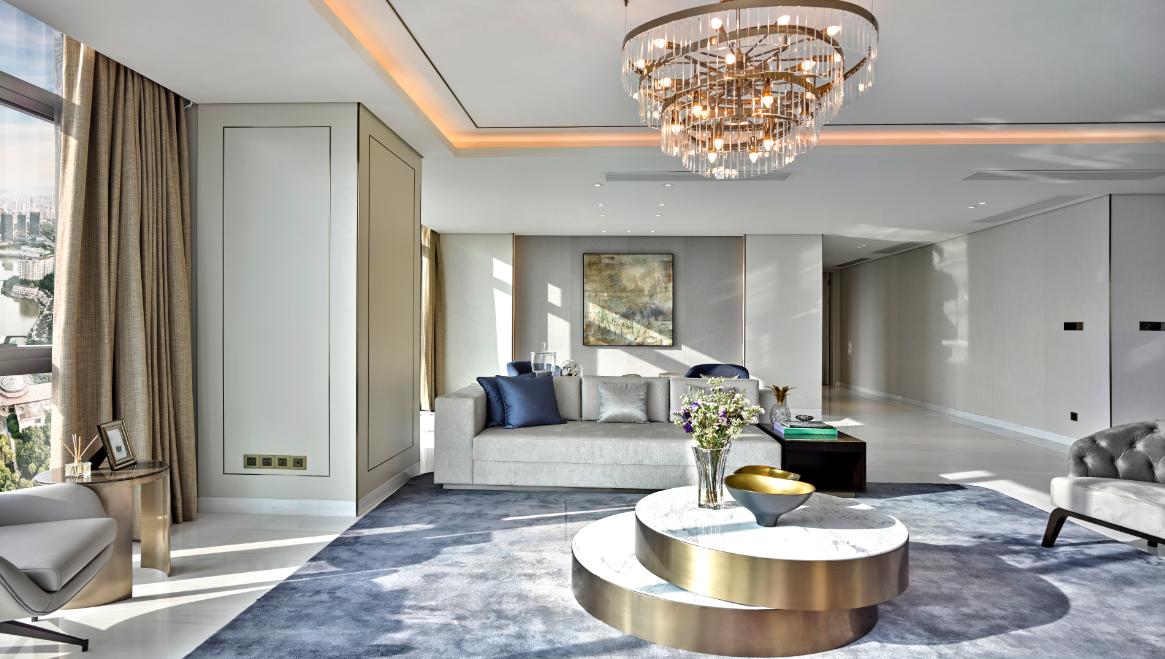 棕榈泉壹号楼,棕榈泉壹号会客厅实景图